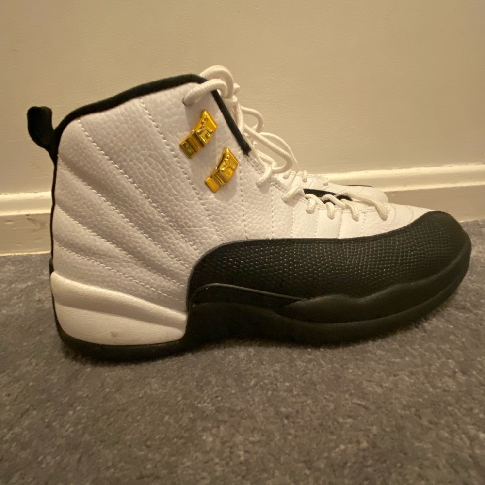 Jordan 12 taxi, size 9.5 black, white, red, gold
